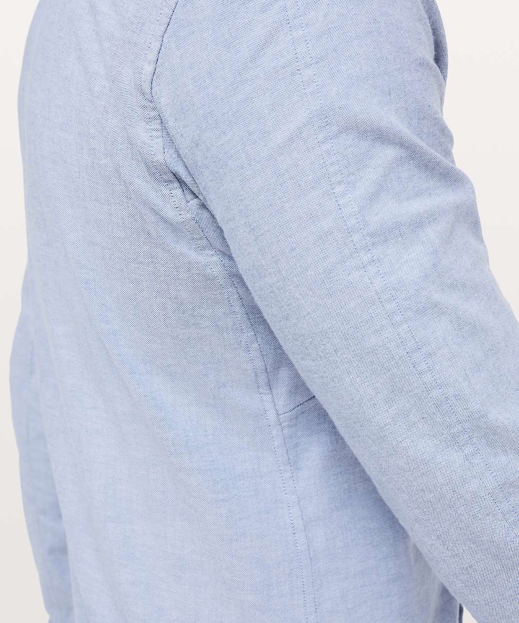 Lululemon All Town Buttondown - Harbor Blue / White