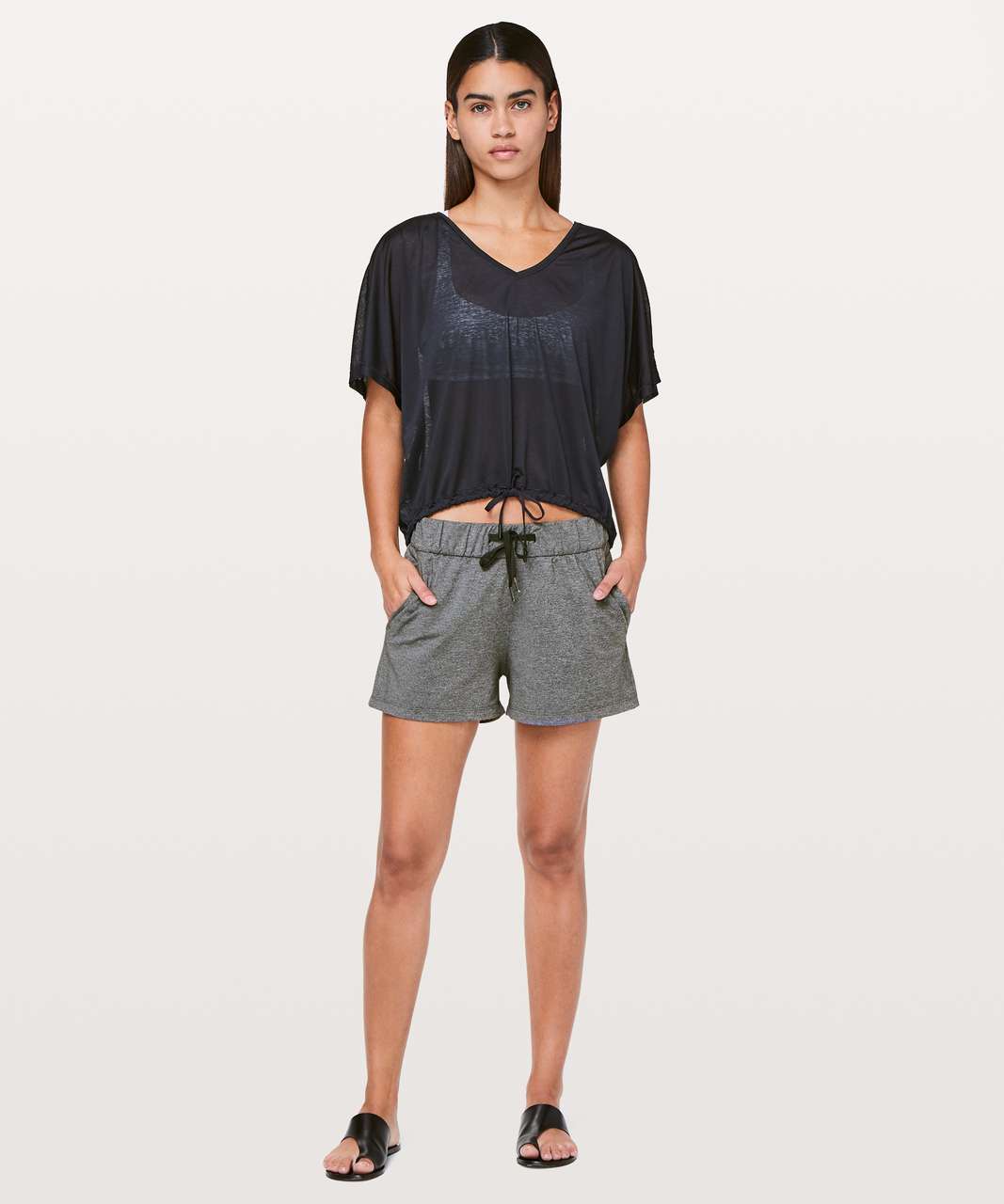 Lululemon On The Fly Short *2.5" - Heathered Black (First Release)
