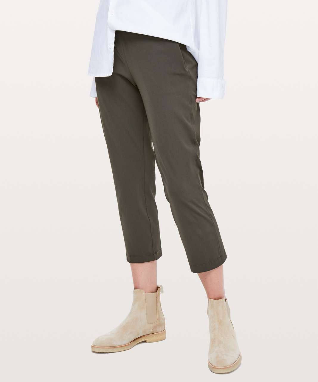 Lululemon On The Fly Crop *23" - Dark Olive (First Release)