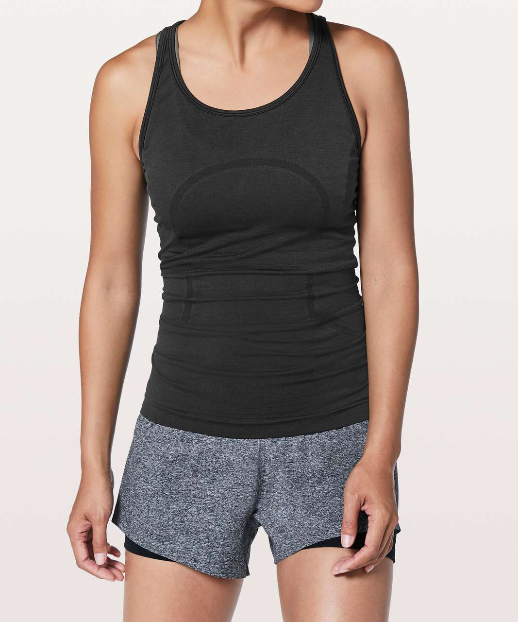 Lululemon Ribbed Nulu Asymmetrical Yoga Tank Top - Black