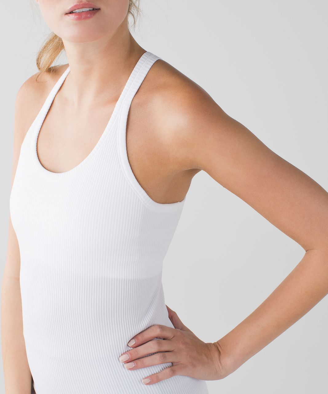 Lululemon Ebb To Street Tank - Heathered White