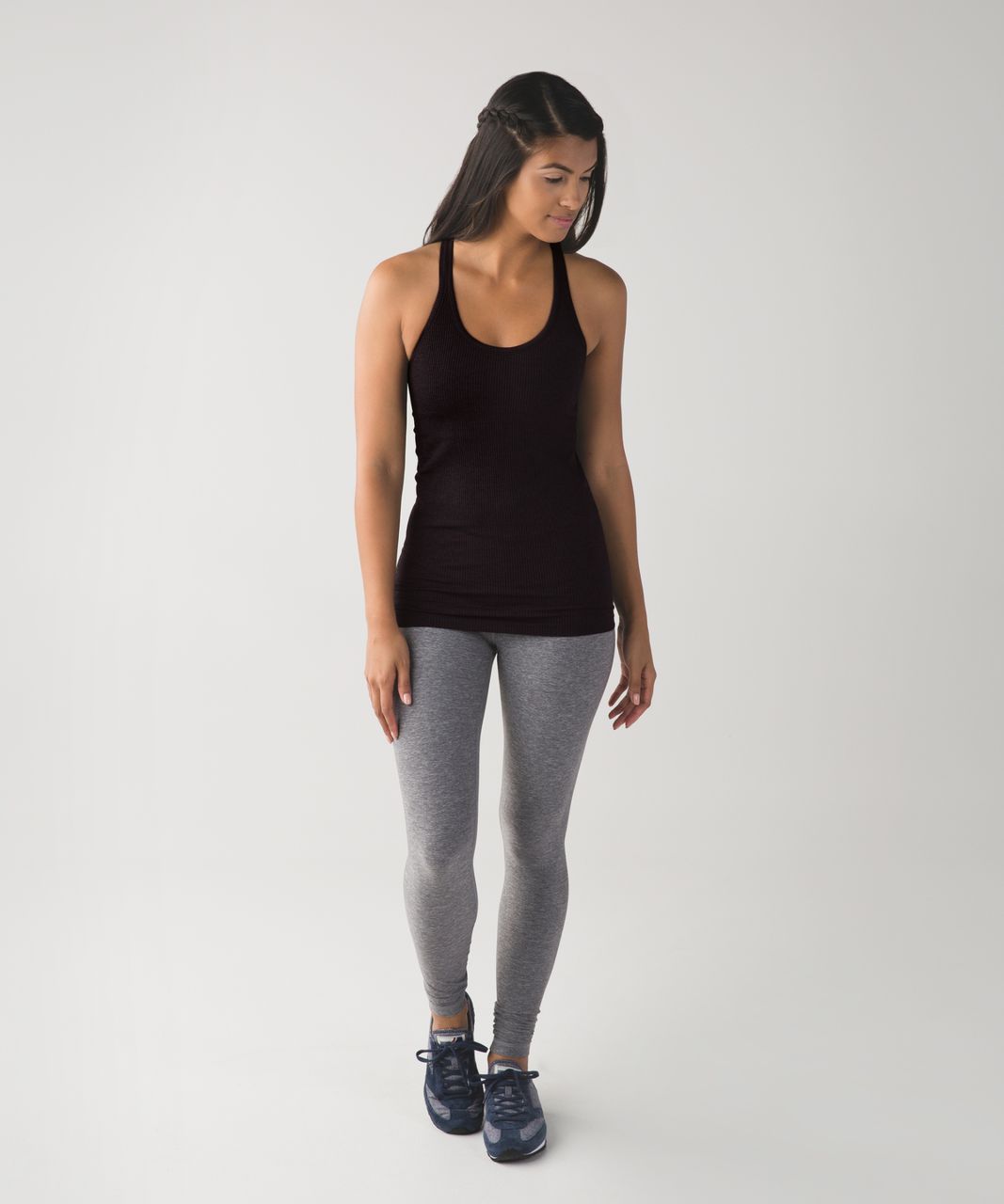 Lululemon Ebb To Street Tank - Heathered Black