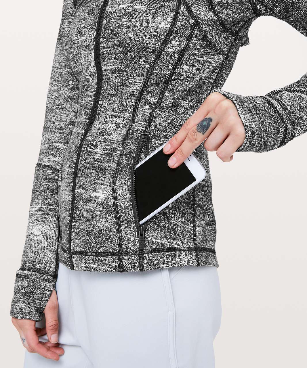 Lululemon Define Jacket - Rush Jacquard Black White