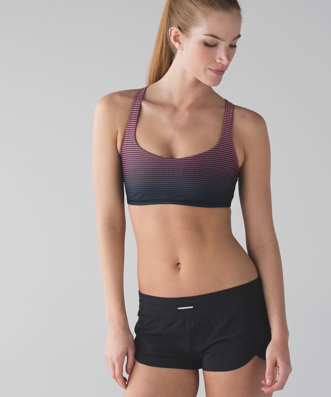 Lululemon Free To Be Bra H2o - Double Gradient Free To Be H2o Yum Yum Pink Alberta Lake / Black