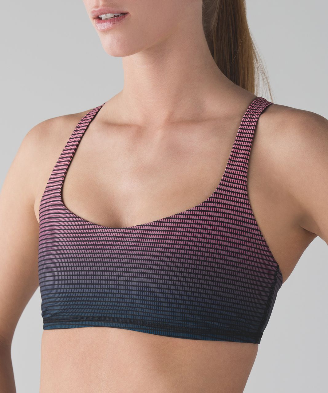 Lululemon Free To Be Bra H2o - Double Gradient Free To Be H2o Yum Yum Pink Alberta Lake / Black