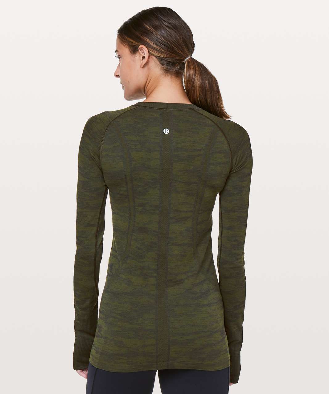 Lululemon Swiftly Tech Long Sleeve Crew - Dark Olive / Brave Olive