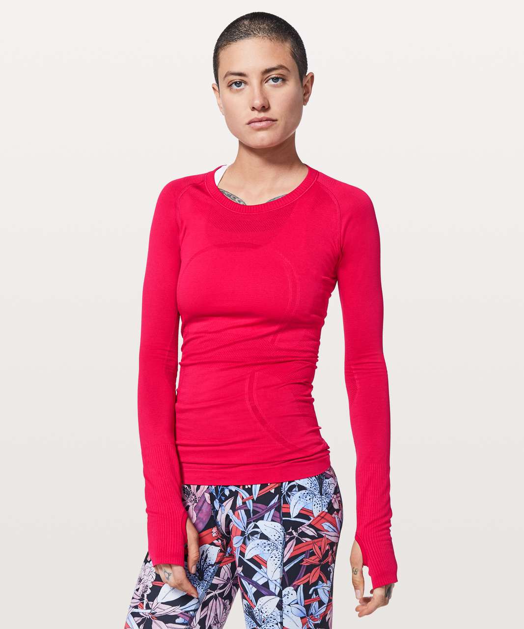 lululemon athletica, Tops, Lululemon Long Sleeve Swiftly Love Red Coal