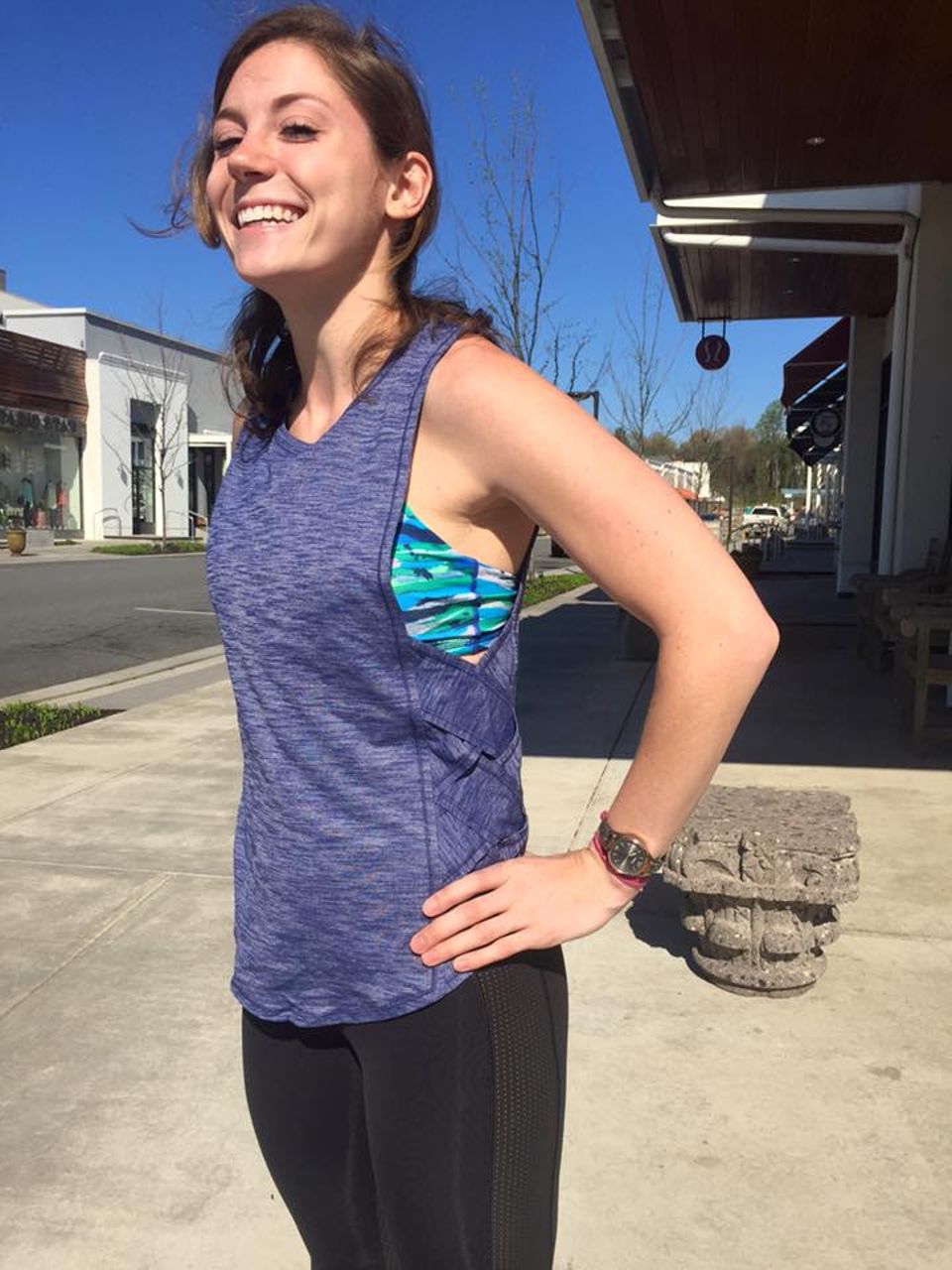 Lululemon Var-City Muscle Tank - Heathered Hero Blue