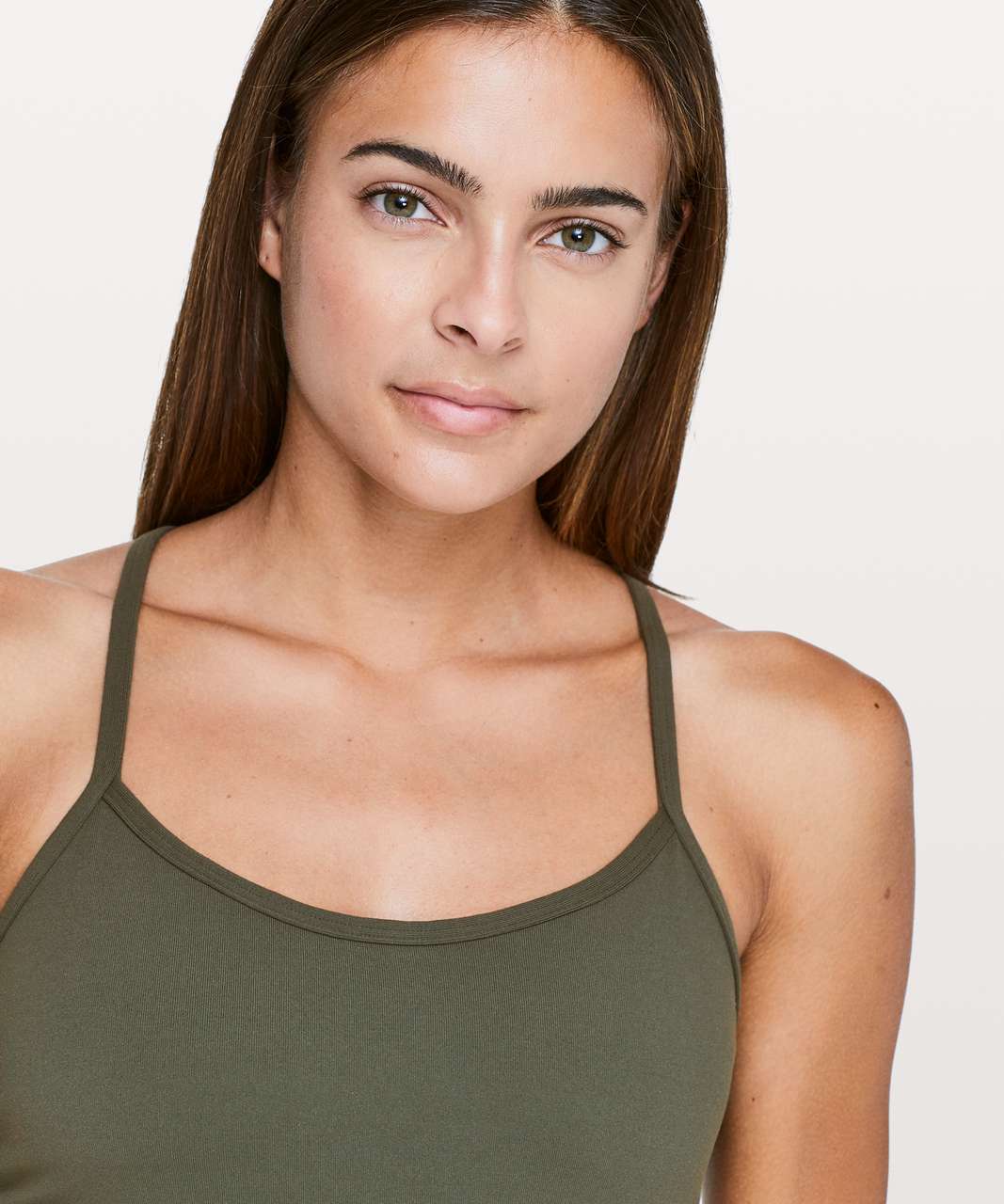 Lululemon Power Y Tank *Luon - Camo Green / Camo Green