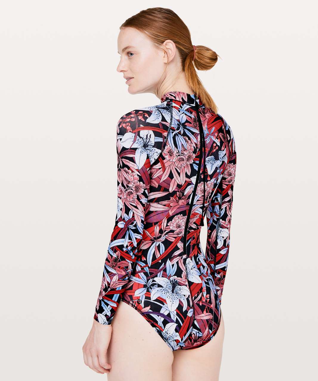 Lululemon Will The Wave Long Sleeve One Piece - Lush Lillies Multi