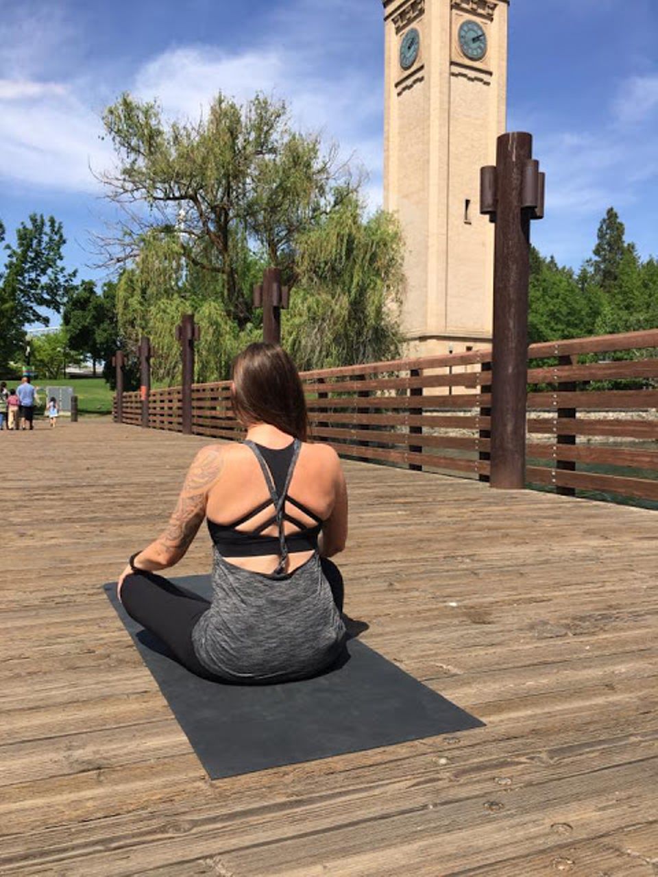 Lululemon Twist and Toil Tank - Heathered Black / Black - lulu