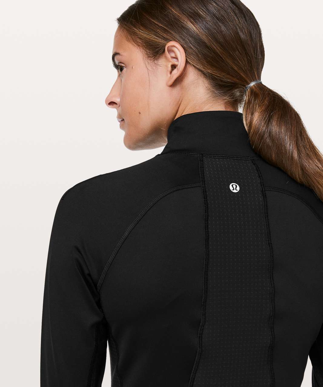 Lululemon Front Of The Pack 1/2 Zip - Black (First Release) - lulu fanatics