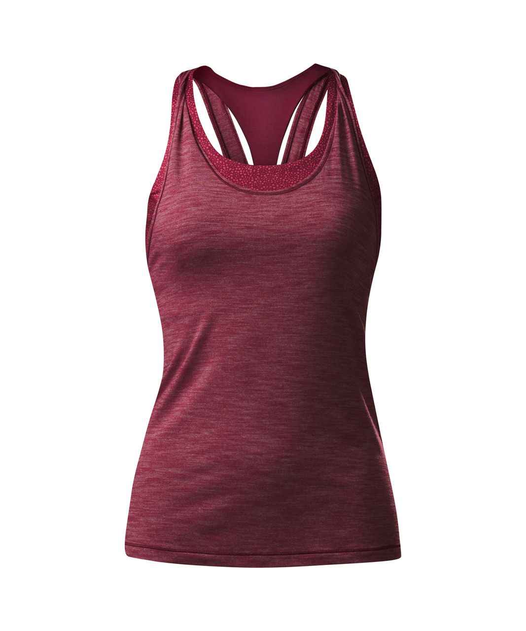 Lululemon Twist and Toil Tank - Heathered Rosewood / Freckle Flower Fireside Red Rosewood