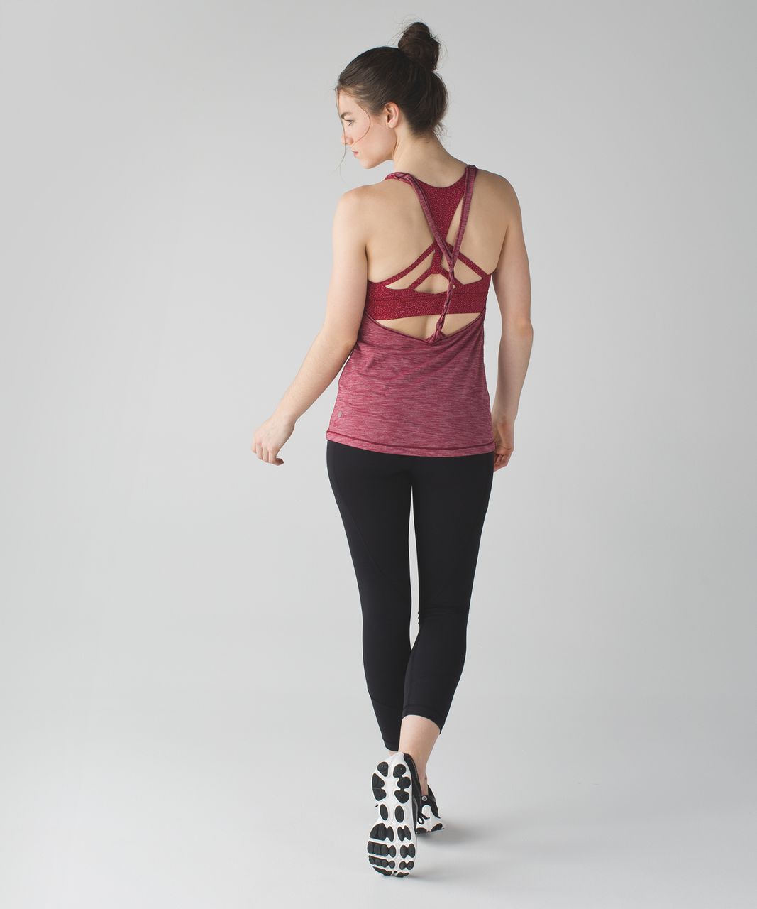 Lululemon Twist and Toil Tank - Heathered Rosewood / Freckle Flower Fireside Red Rosewood