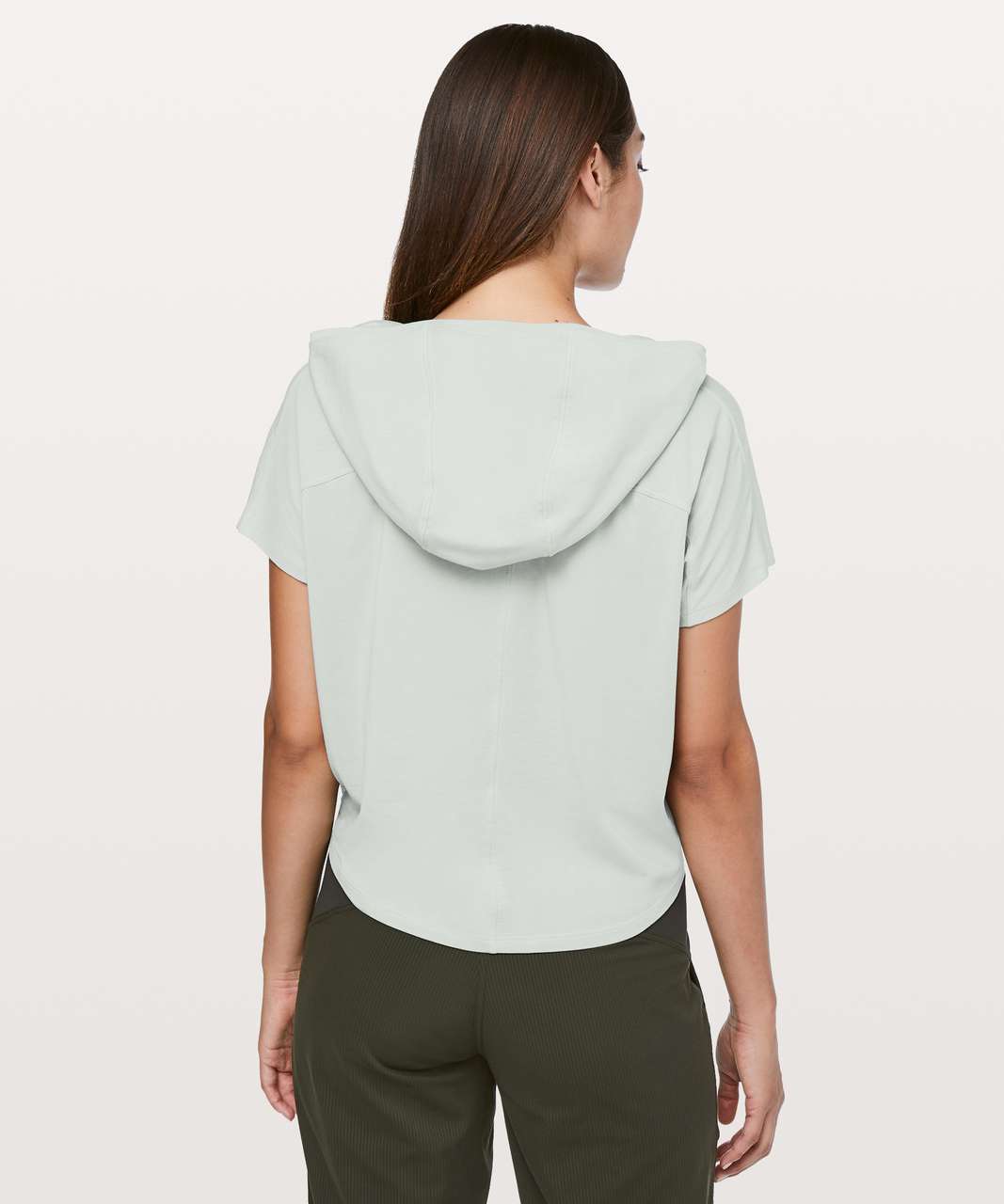 Lululemon Knot Gonna Fly Tee Hood - Jade Grey