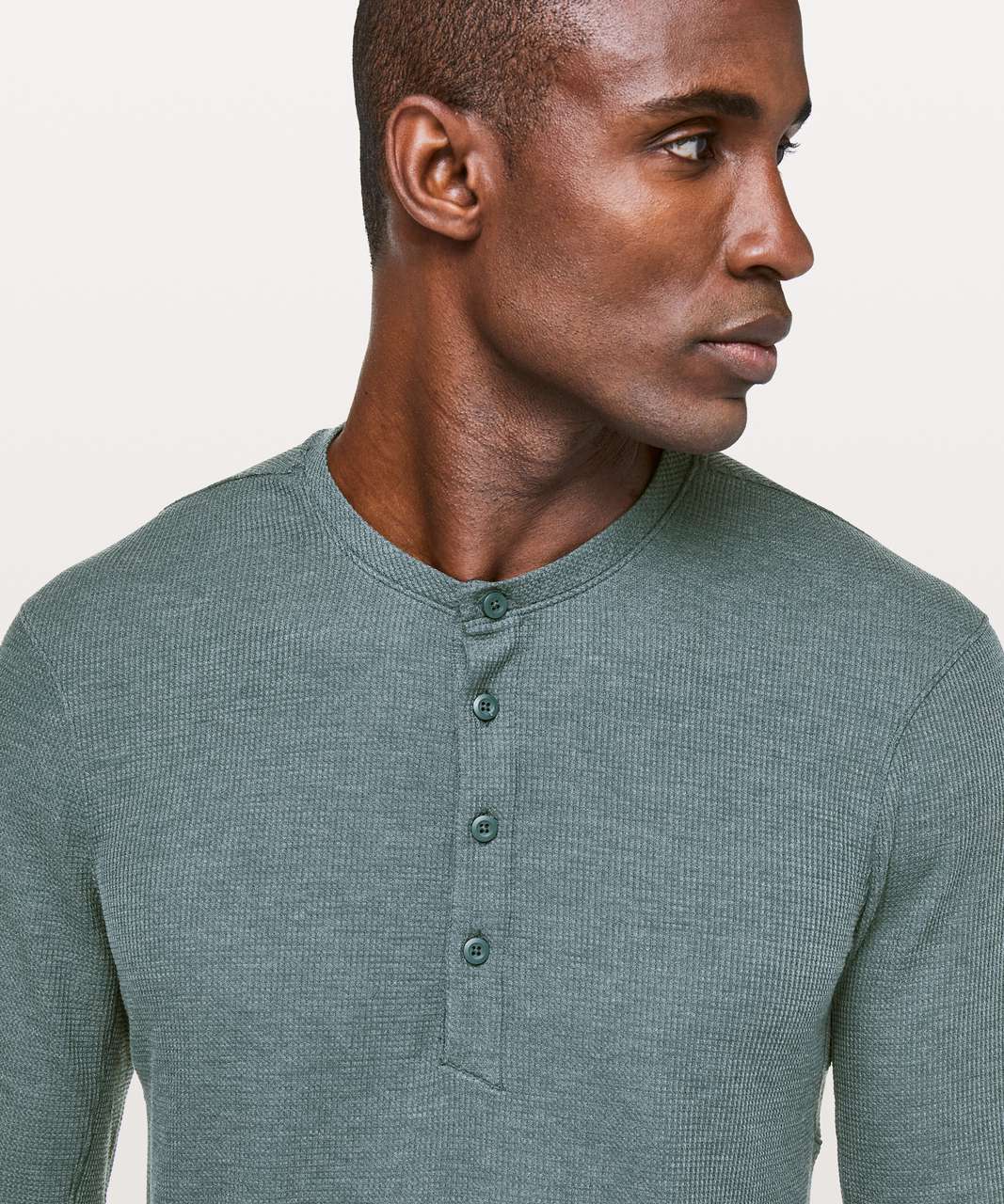 Lululemon Shift Stitch Henley - Heathered Gravity