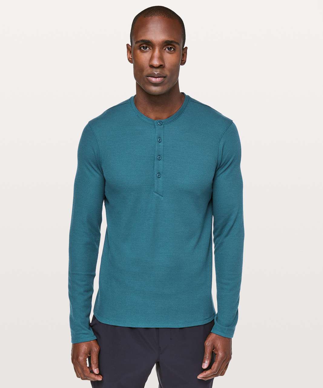 Long-Sleeve Thermal-Knit Performance Henley