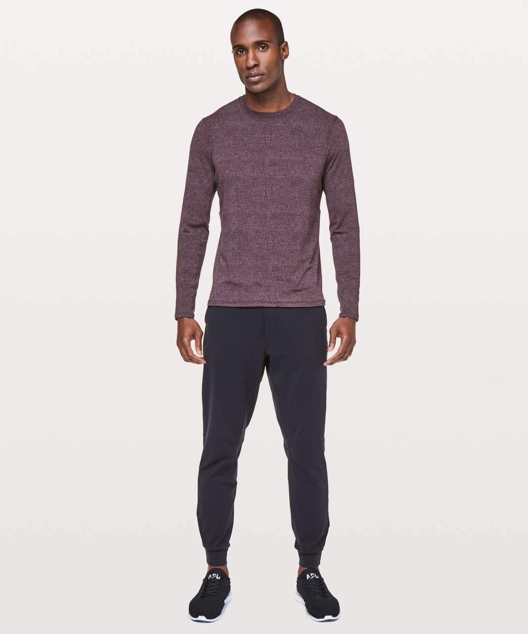 Lululemon In Mind Long Sleeve - Heathered Black Plum