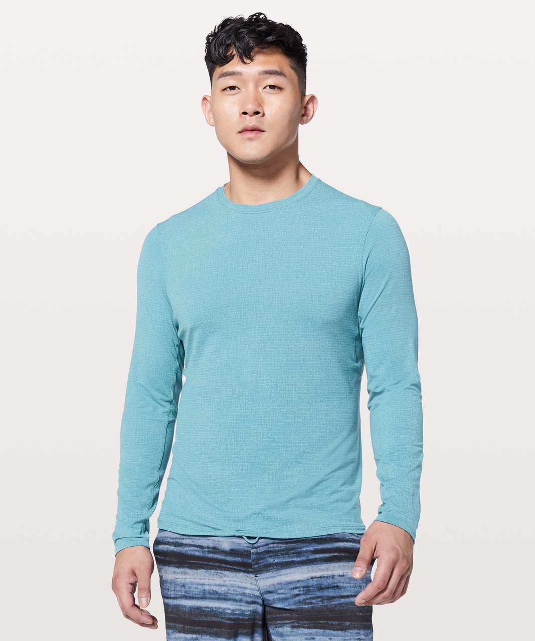 Lululemon In Mind Long Sleeve - Heathered Pacific Breeze