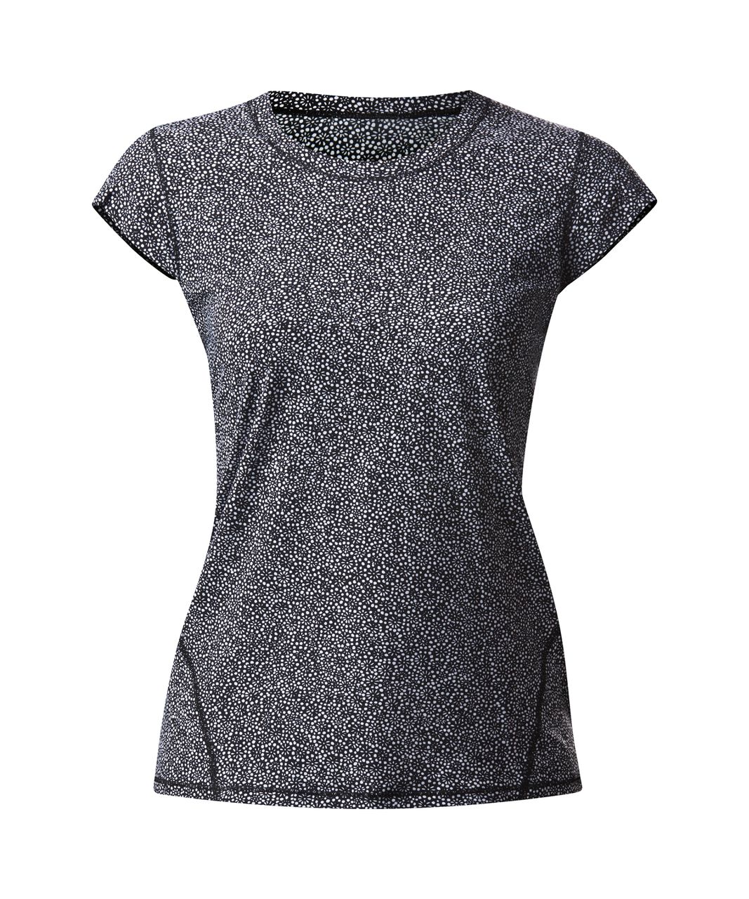 Lululemon Sunaway Runaway Short Sleeve - Freckle Flower Black White