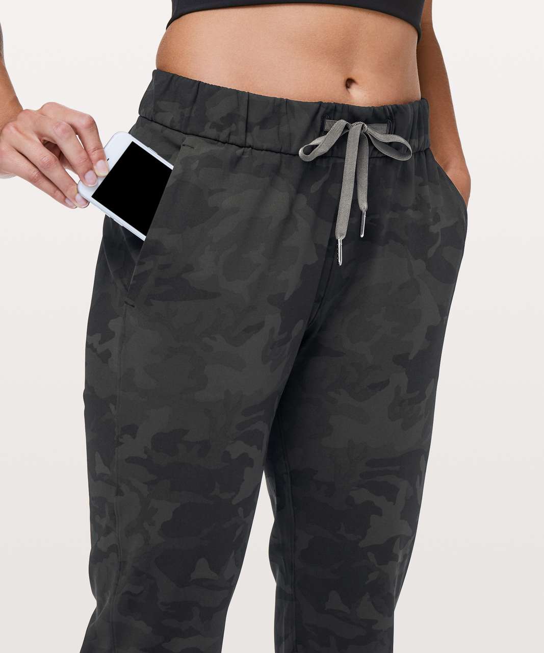 LULULEMON ON THE Fly 7/8 Pant Formation Camo Deep Coal Multi