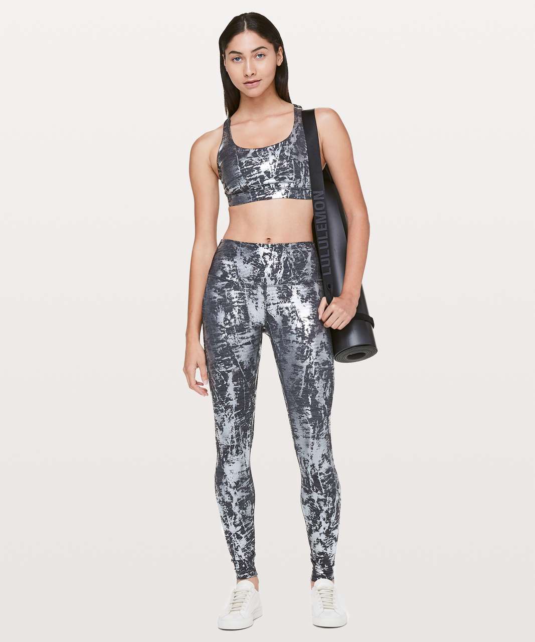 Lululemon Energy Bra - Crinkle Heather Brindle High Shine Foil - lulu  fanatics