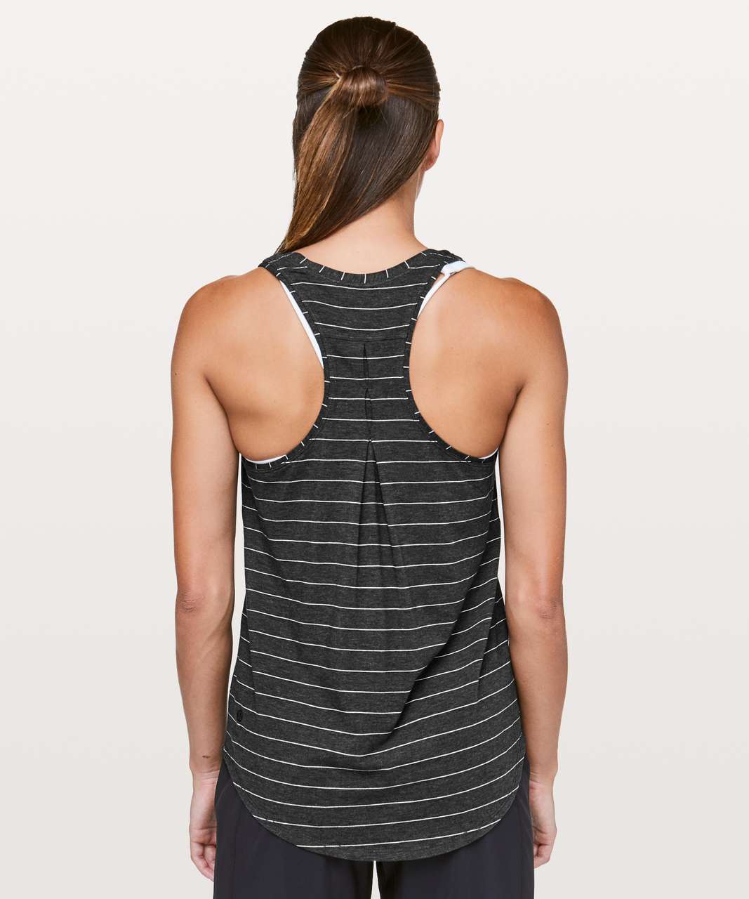 Lululemon Love Tank *Pleated - Short Serve Stripe Heathered Black White