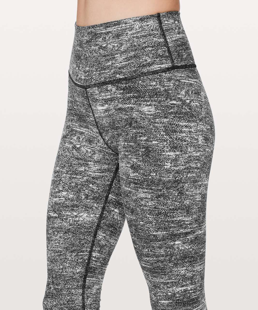 Lululemon Wunder Under Crop (Hi-Rise) *21" - Rush Jacquard Black White