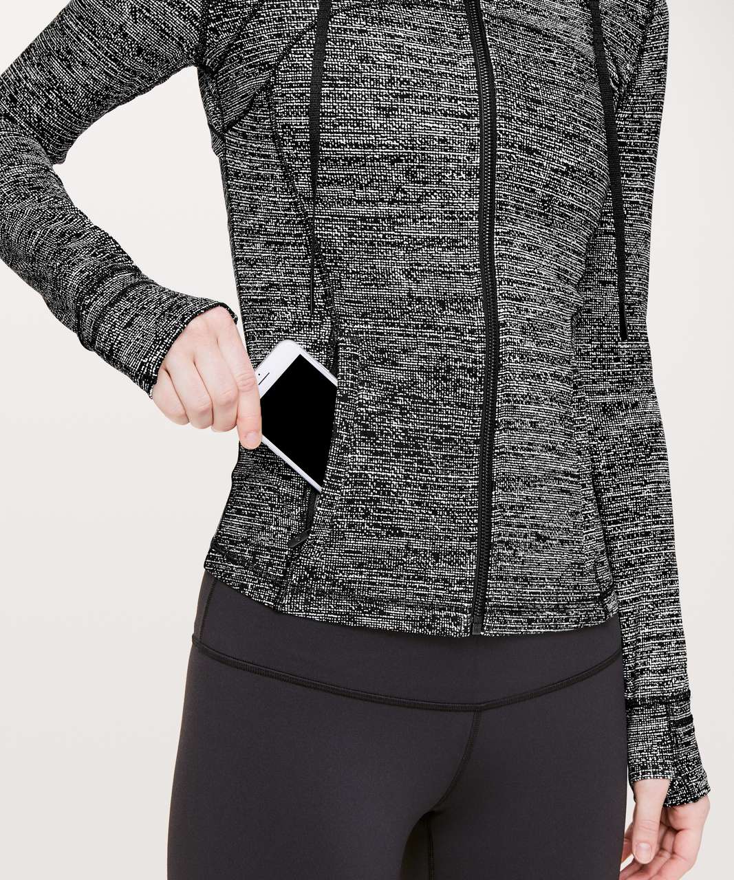 Lululemon Hooded Define Jacket *Nulu - Twillines White Black - lulu ...