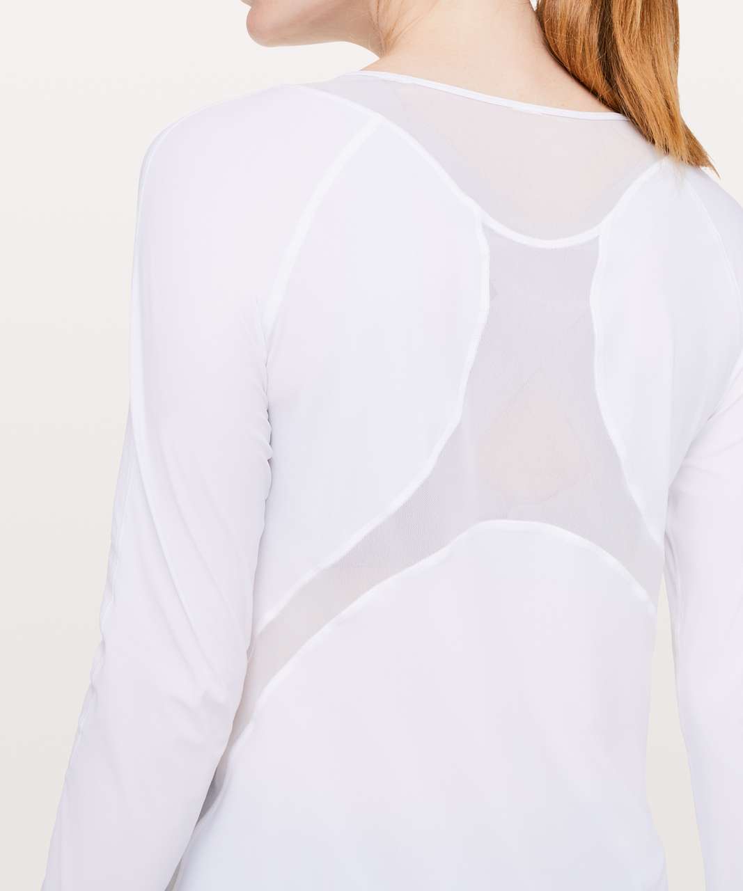 White Sculpt Long Sleeve Gym Top