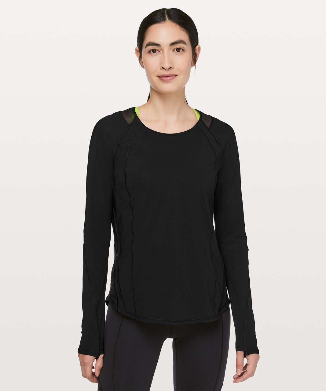 Black Sculpt Luxe Long Sleeve Sports Top