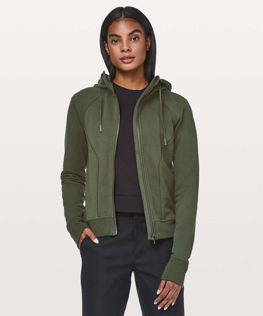 Lululemon Huddle & Hustle Hoodie - Camo Green