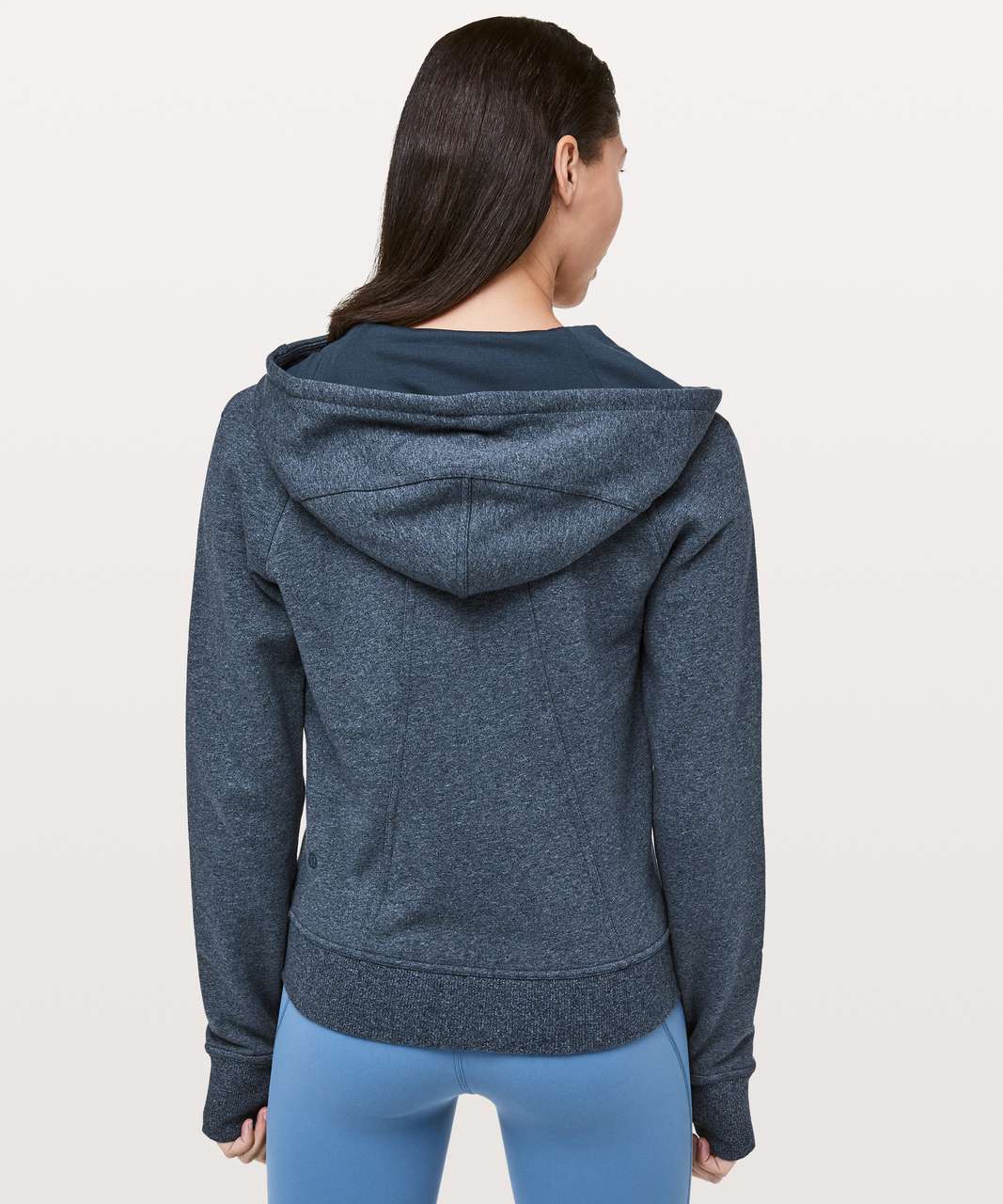 Lululemon Time Out Hoodie Heathered Blue Front Pocket Women's Size: 4