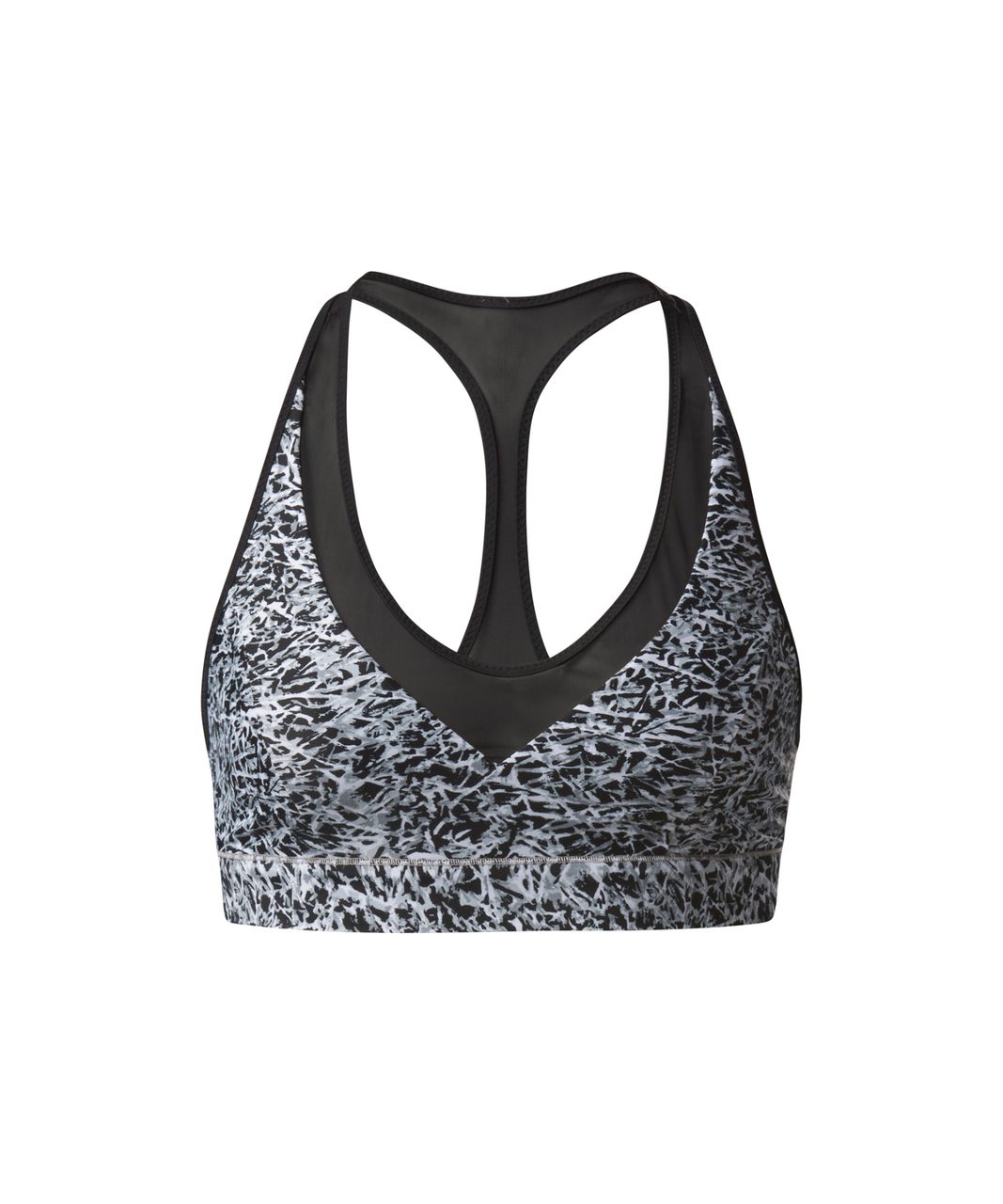 Lululemon Race With Me Top - Mini Ripple White Seal Grey / Black