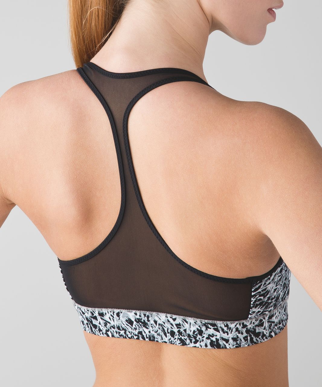 Lululemon Race With Me Top - Mini Ripple White Seal Grey / Black