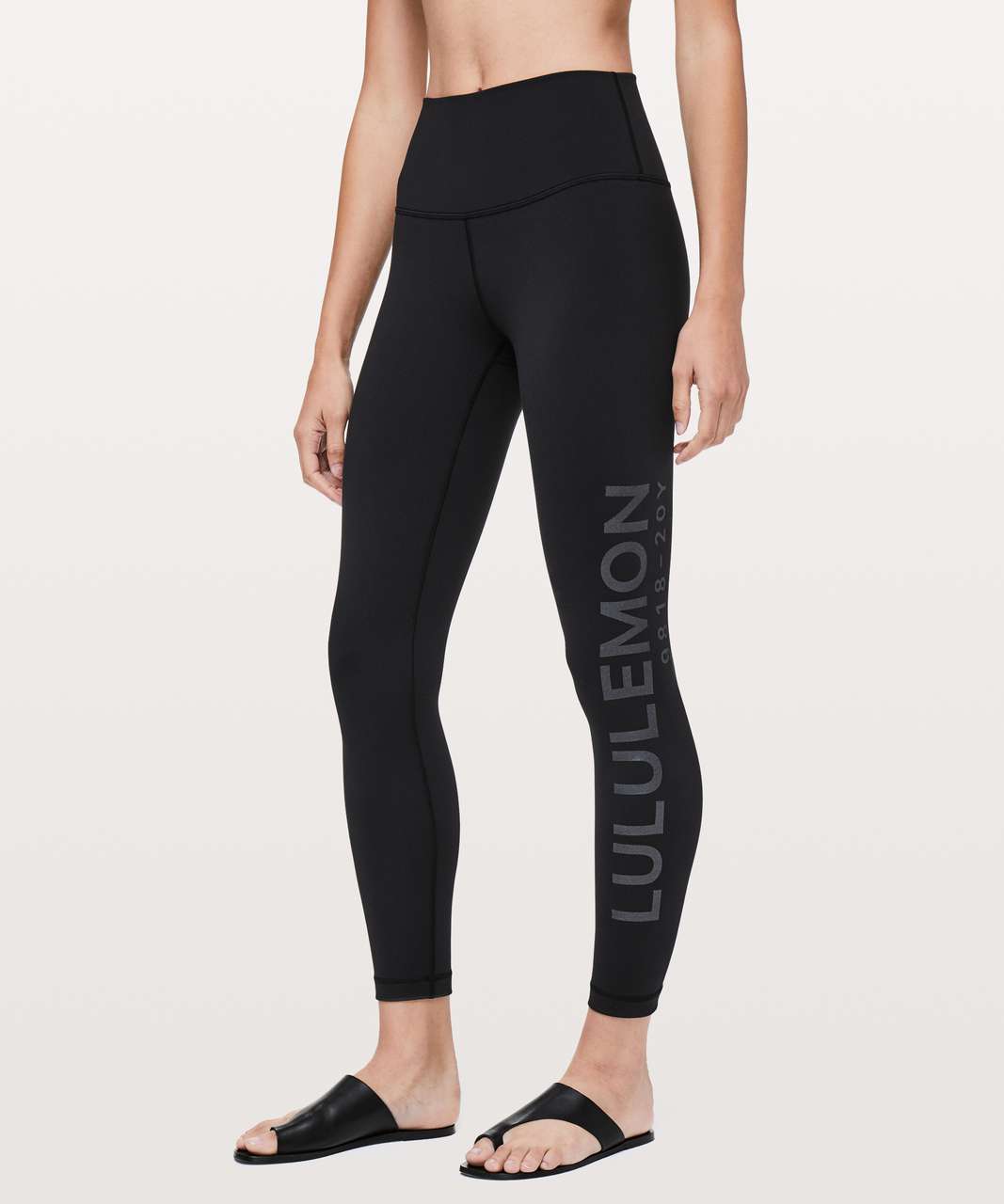 Lululemon Wunder Under Hi-Rise 7/8 Tight *25 - Variegated Knit Brushed Luon  Black Heathered Black - lulu fanatics