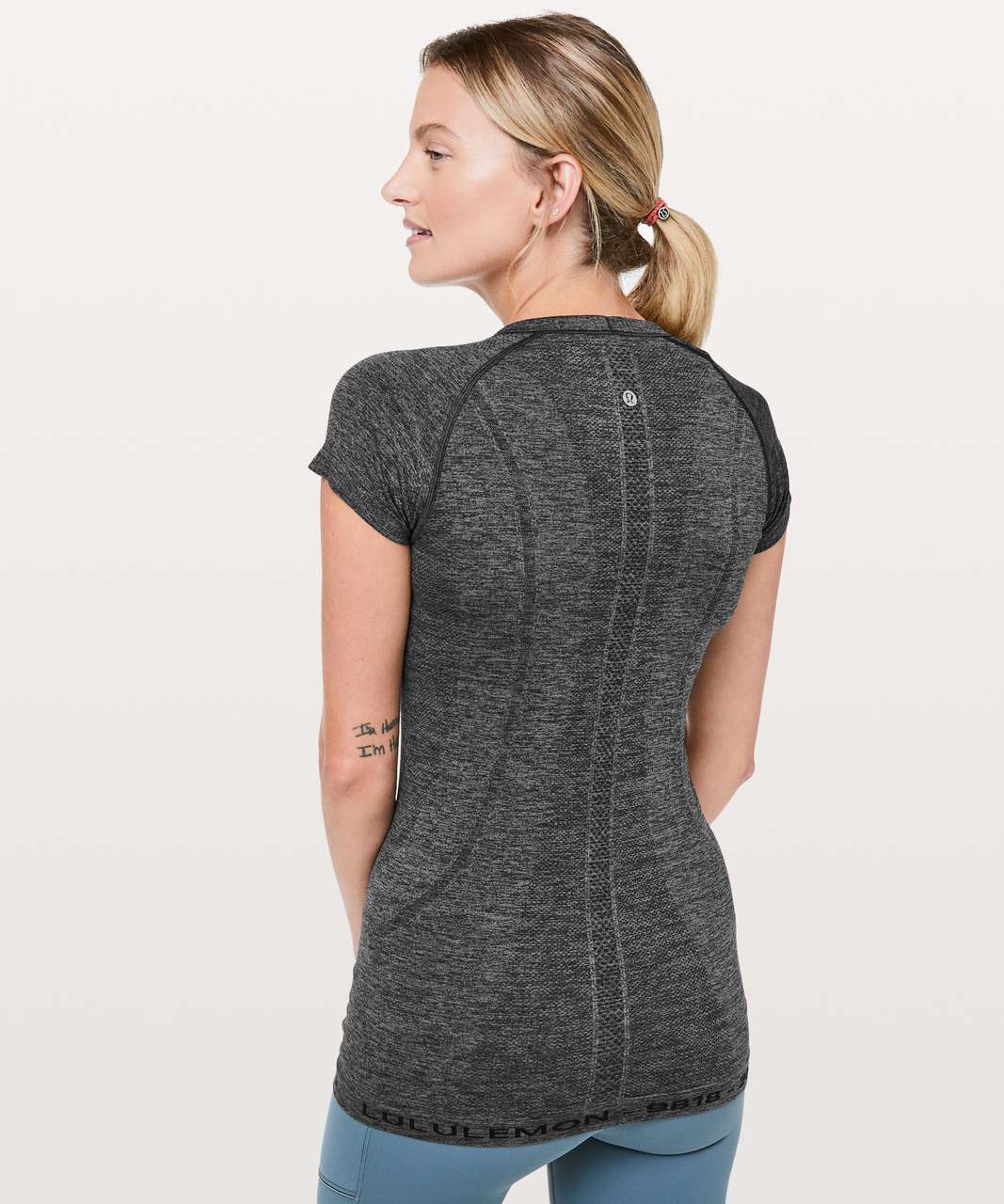 Lululemon Swiftly Tech Short Sleeve Crew *20Y Collection - Black / Anchor -  lulu fanatics