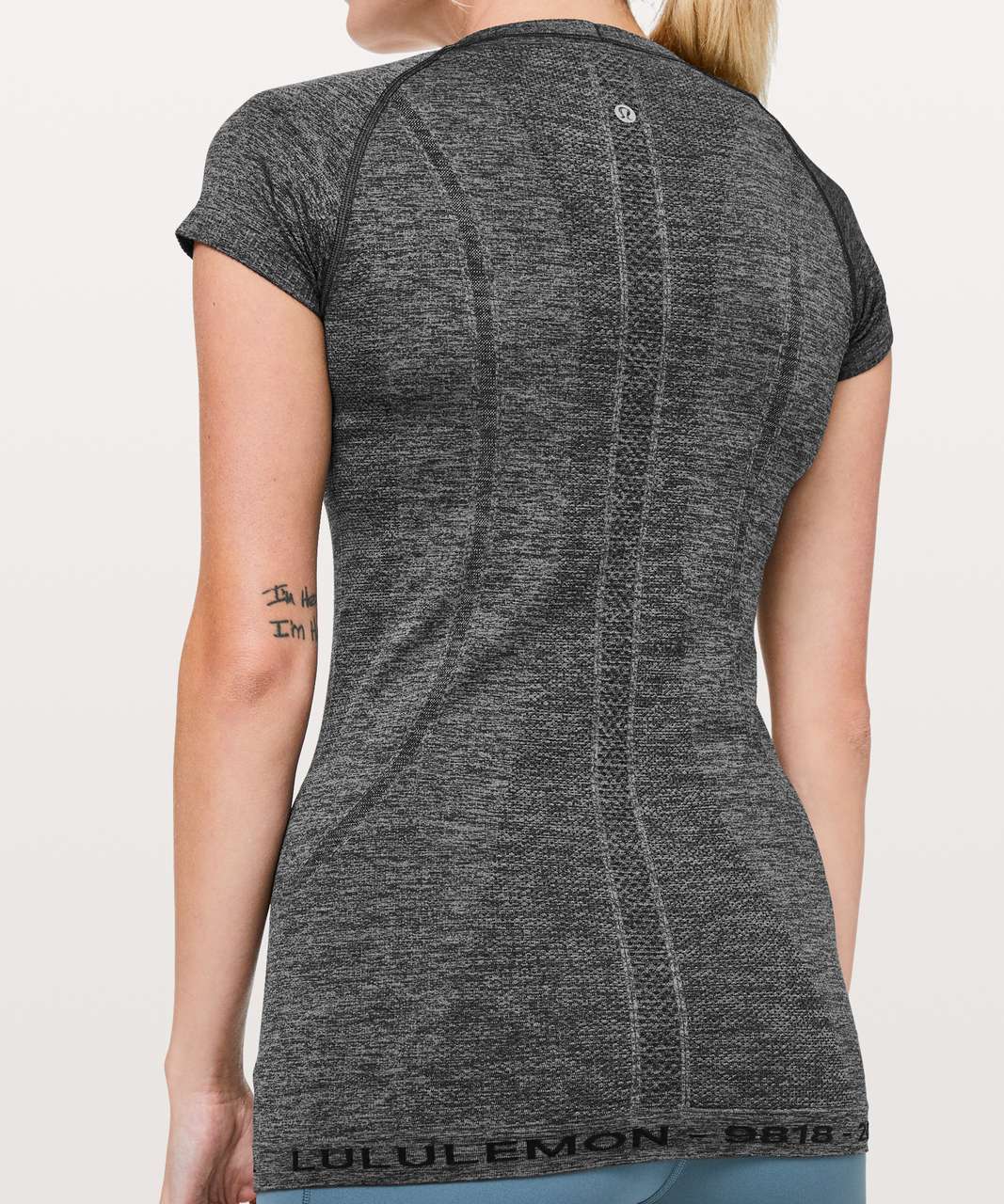 Lululemon Swiftly Tech Short Sleeve Crew *20Y Collection - Black / Anchor -  lulu fanatics