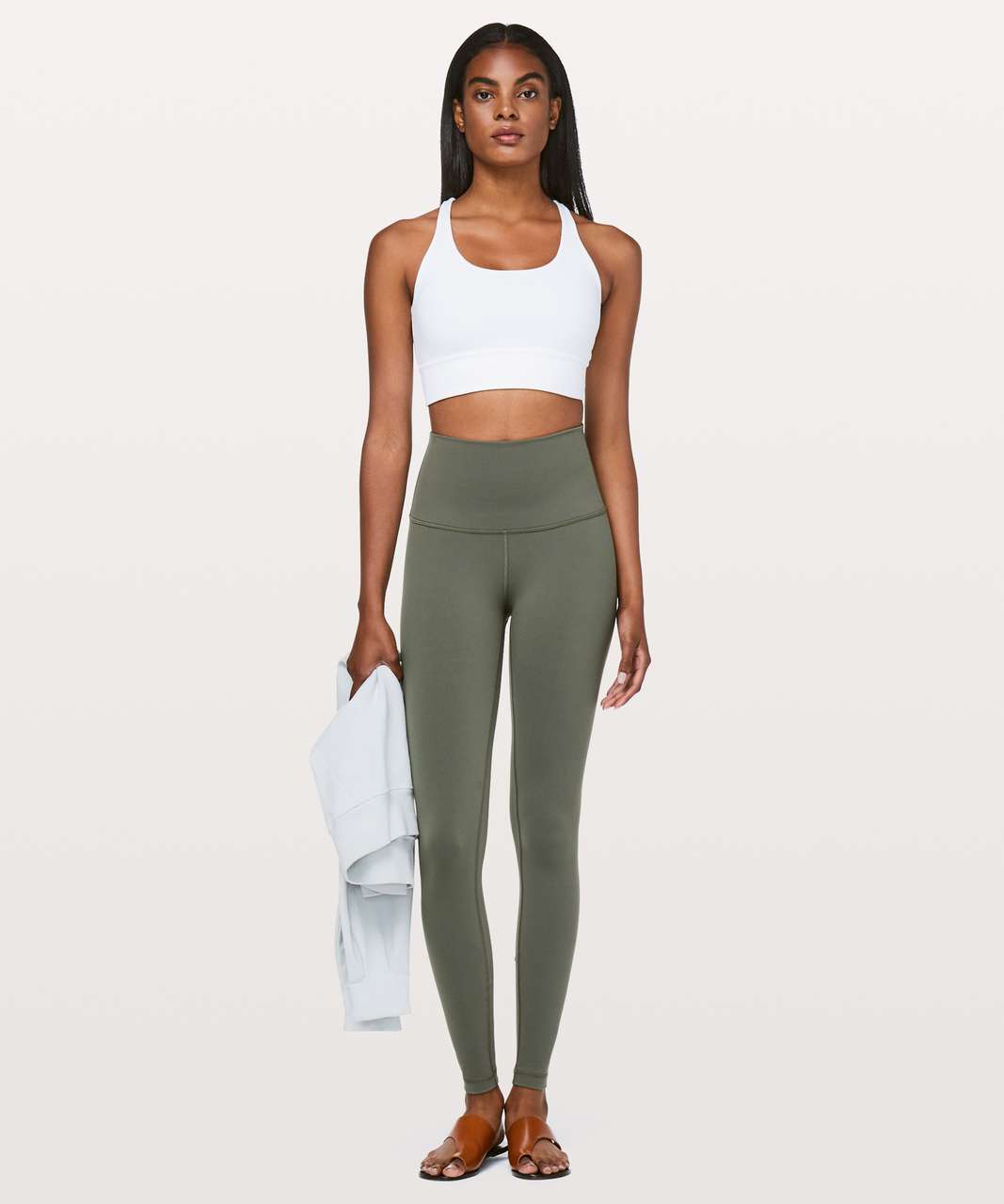 Lululemon Mind Over Miles Crop Top - White - lulu fanatics