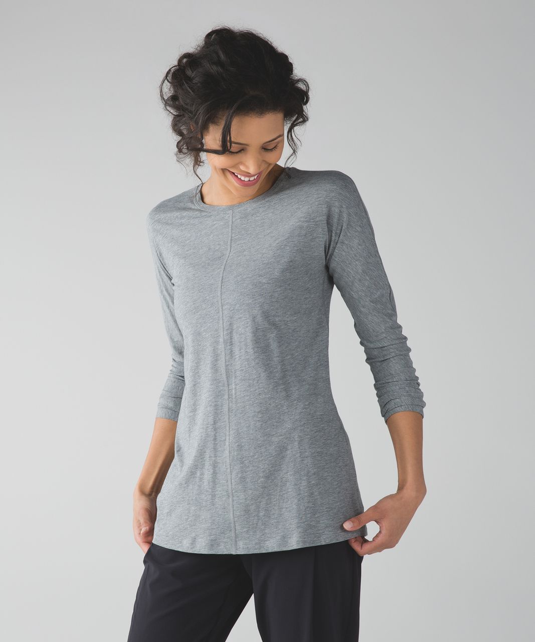 Lululemon Trapeze Long Sleeve - Heathered Medium Grey