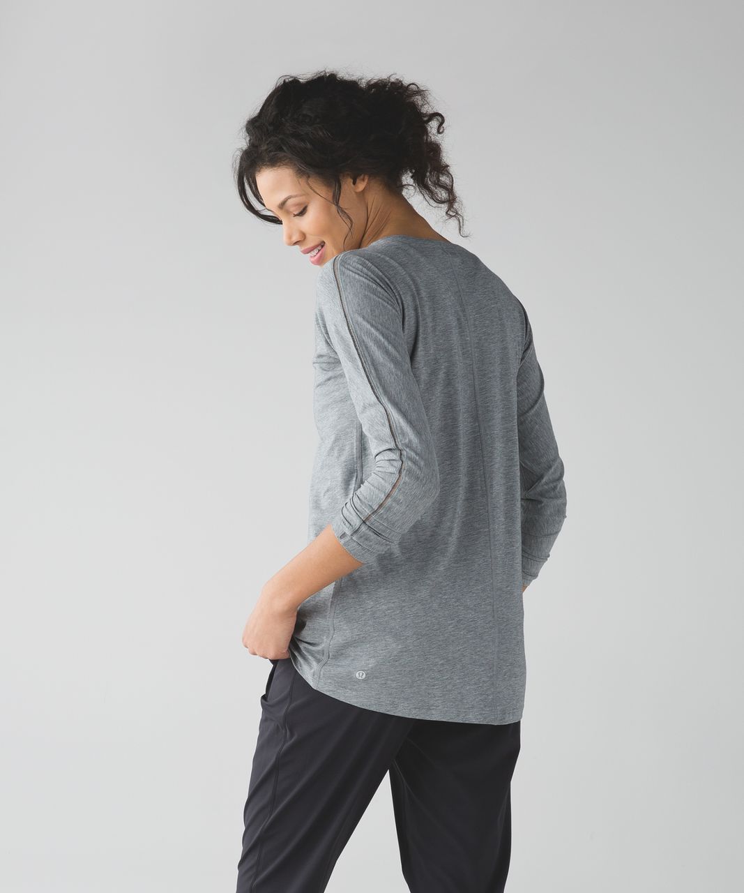 Lululemon Karma Long Sleeve - Heathered Medium Grey - lulu fanatics