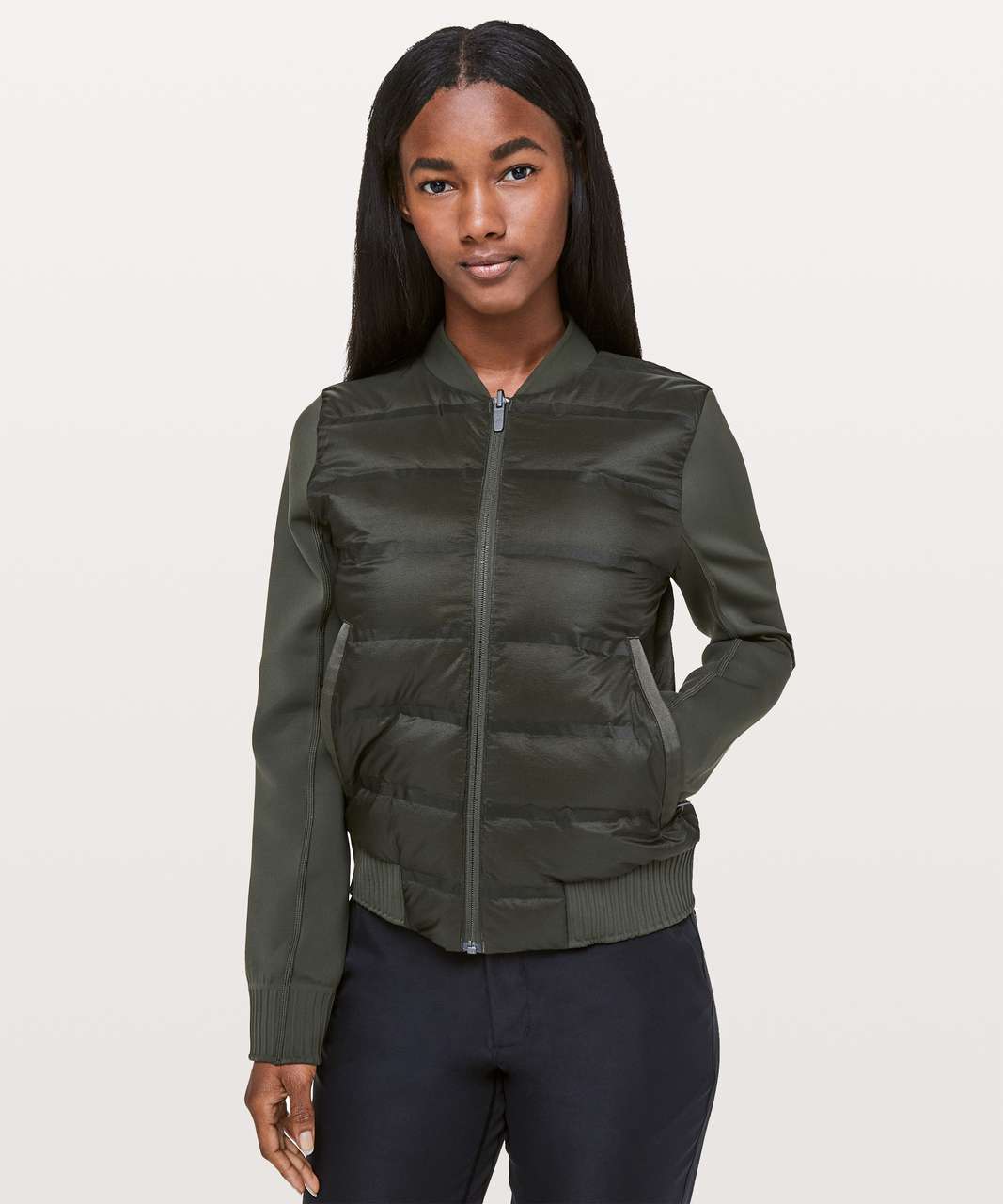 Lululemon Down & Around Bomber *Reversible - Dark Olive