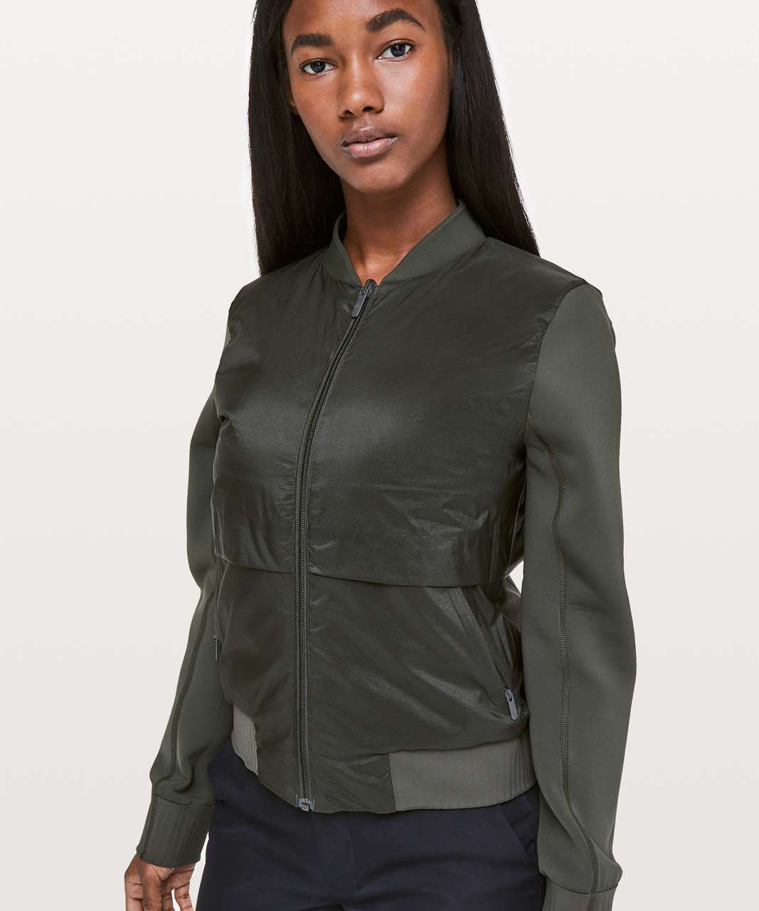 Lululemon Down & Around Bomber *Reversible - Dark Olive