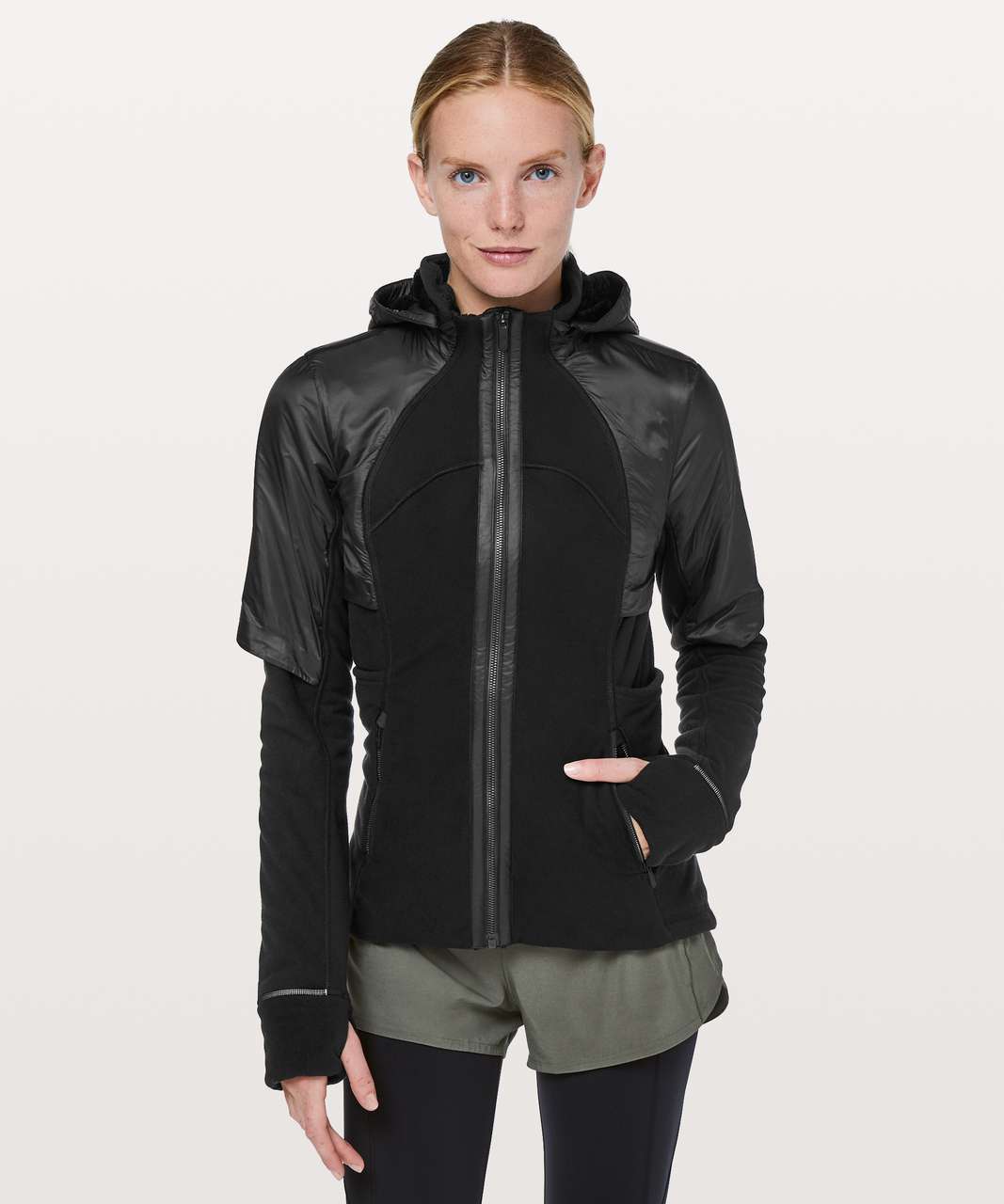 Lululemon Fleece Out Jacket - Black - lulu fanatics