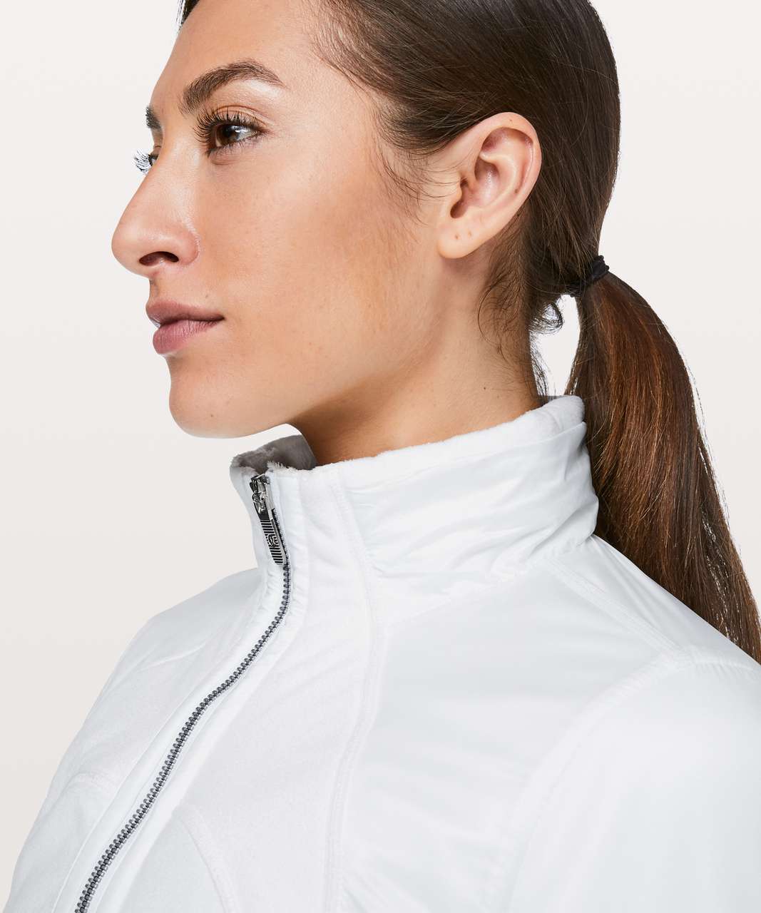 Lululemon Fleece Of Mind Jacket - White - lulu fanatics