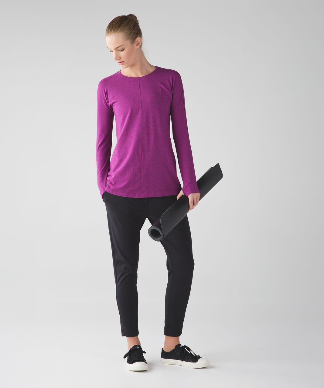 Lululemon Trapeze Long Sleeve - Heathered Regal Plum