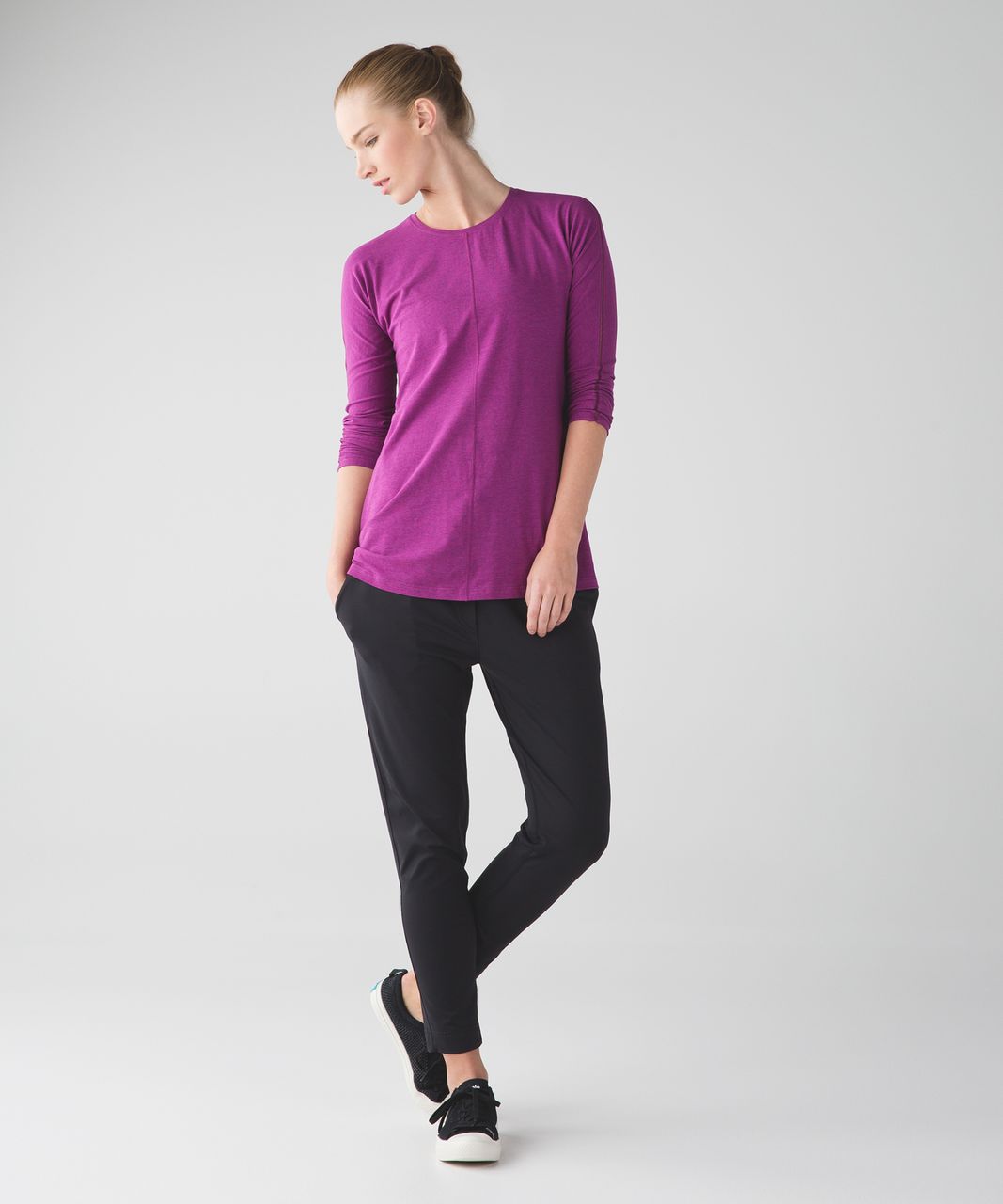 Lululemon Trapeze Long Sleeve - Heathered Regal Plum