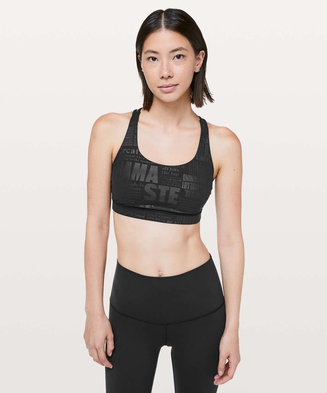 Lululemon Energy Bra *Manifesto - 20YR Manifesto Foil Black Black