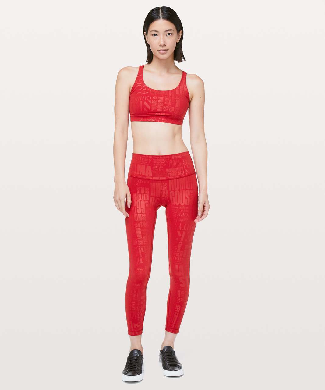 lululemon athletica, Intimates & Sleepwear, Lululemon Energy Bra 2y  Collection 20yr Manifesto Embossed Dark Red Size 4