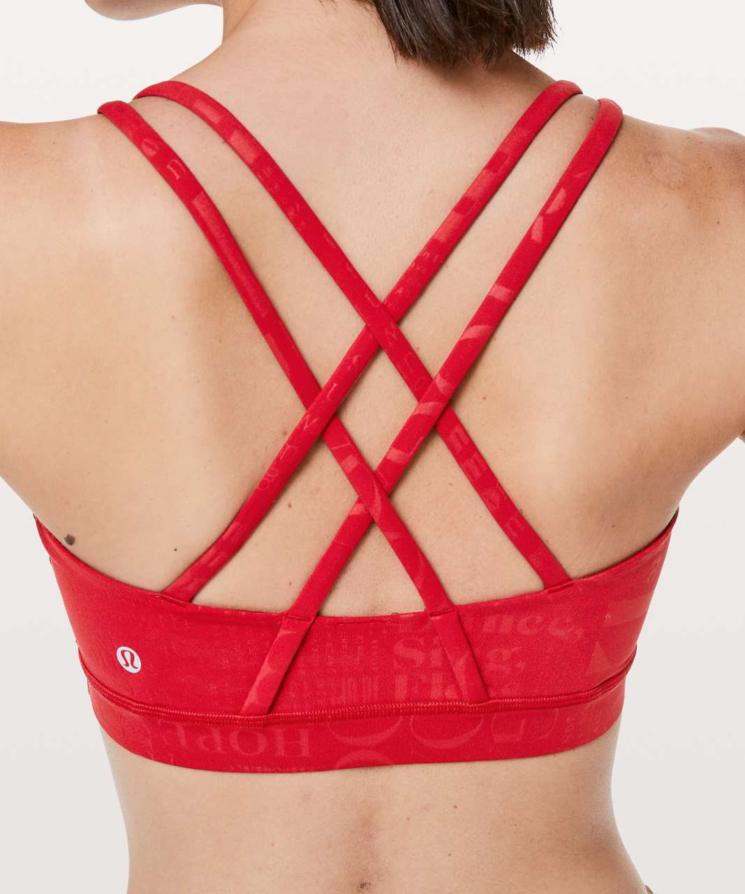 Lululemon Energy Bra *20Y Collection - 20YR Manifesto Embossed Dark Red -  lulu fanatics